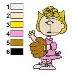 Snoopy Sally Brown 04 Embroidery Design